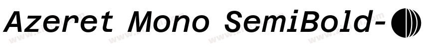 Azeret Mono SemiBold字体转换